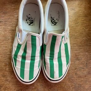 Green Striped Vans